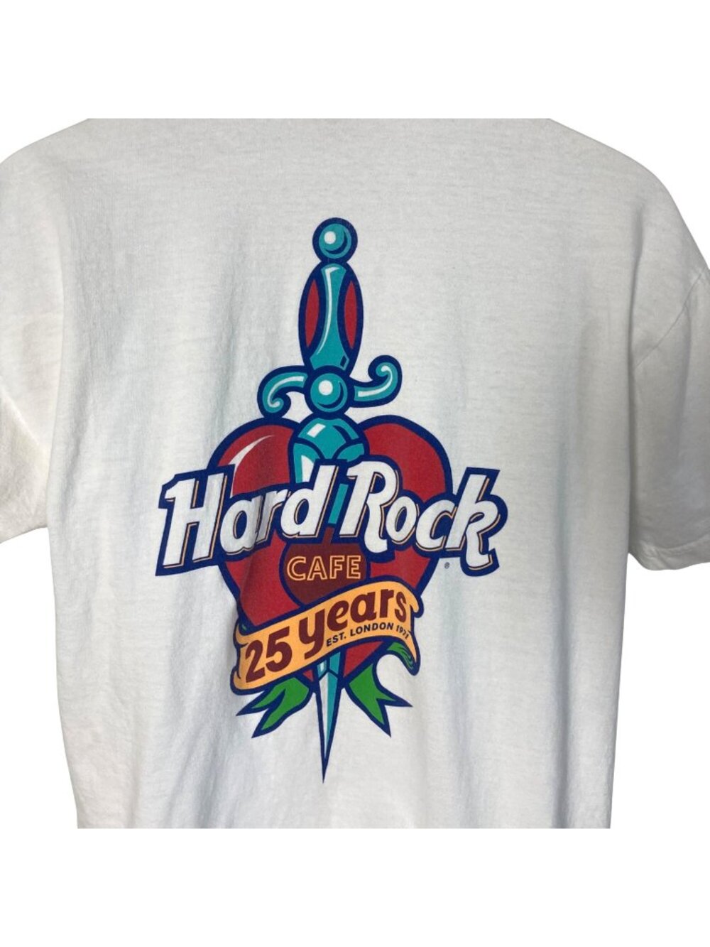 Vintage Hard Rock Cafe London 25th Anniversary T Shirt Large Tattoo Streetwear